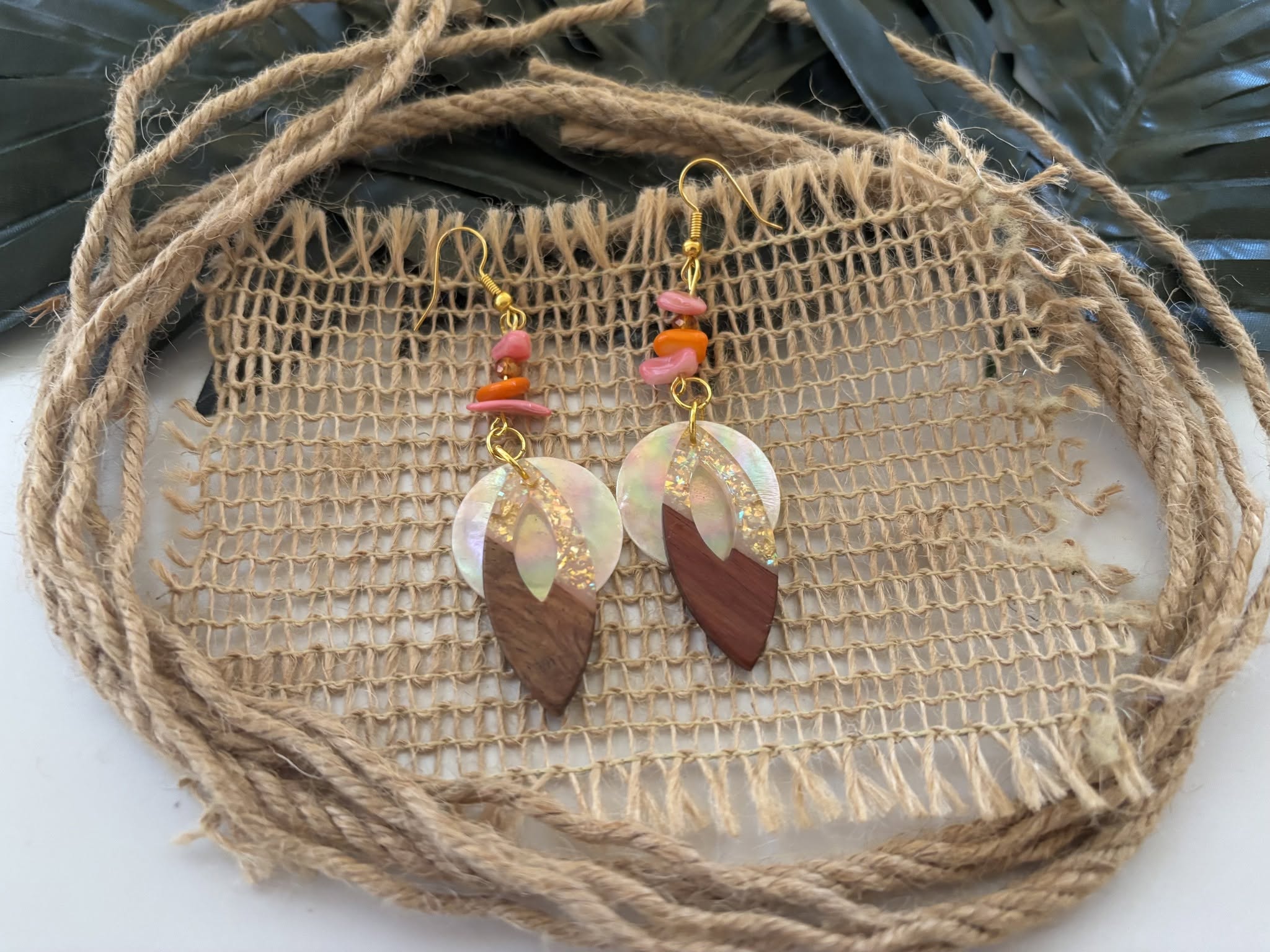 Boho Tropical Dangle Earrings