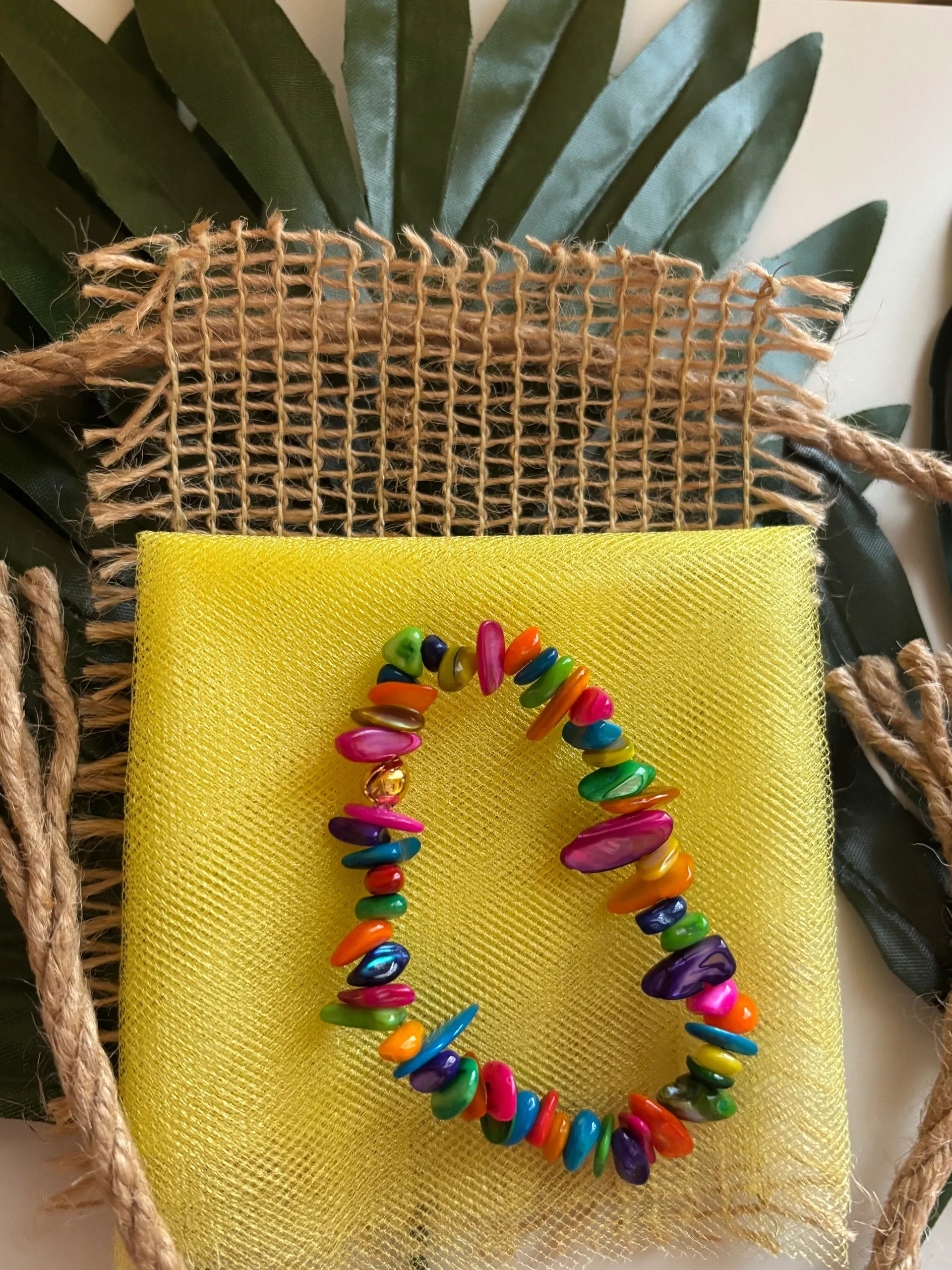 Tropical Multi Color Earring & Bracelet Set