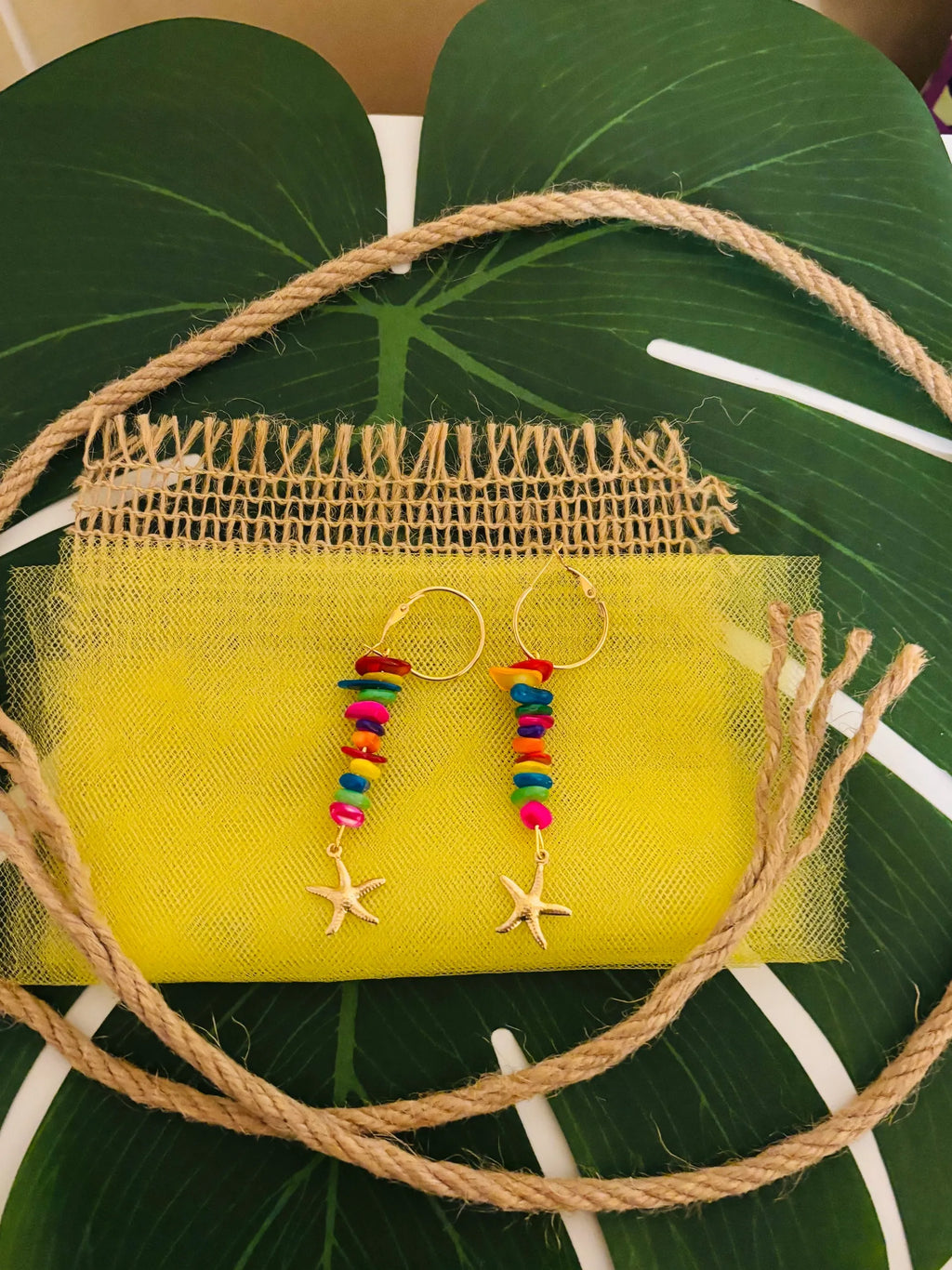 Tropical Multi Color Earring & Bracelet Set