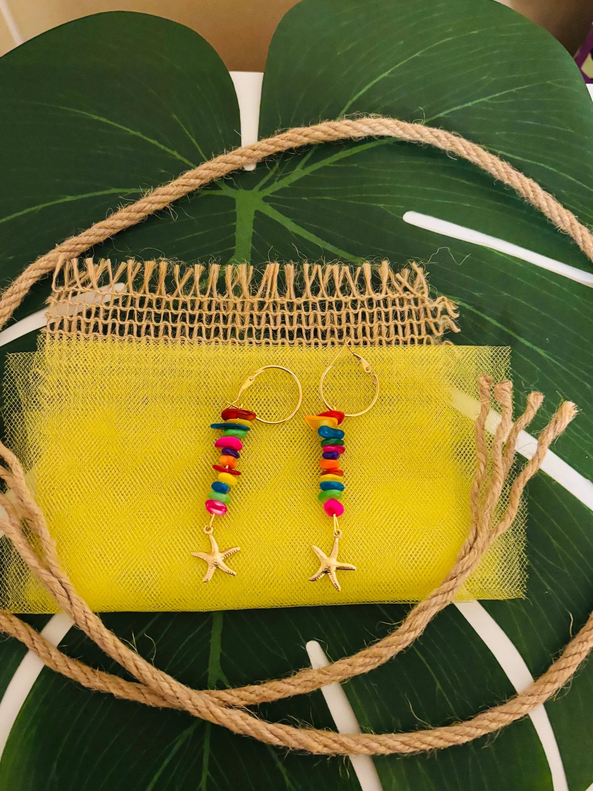 Tropical Multi Color Earring & Bracelet Set