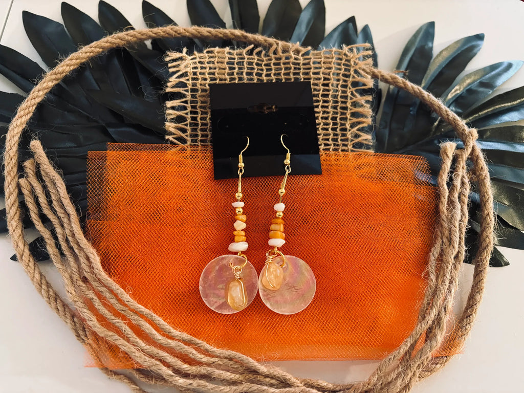 Tropical Hawaiian Vibe Stretch Bracelet & Earring Set
