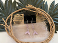Pretty Lavender Dolphin Tail Dangle Earrings